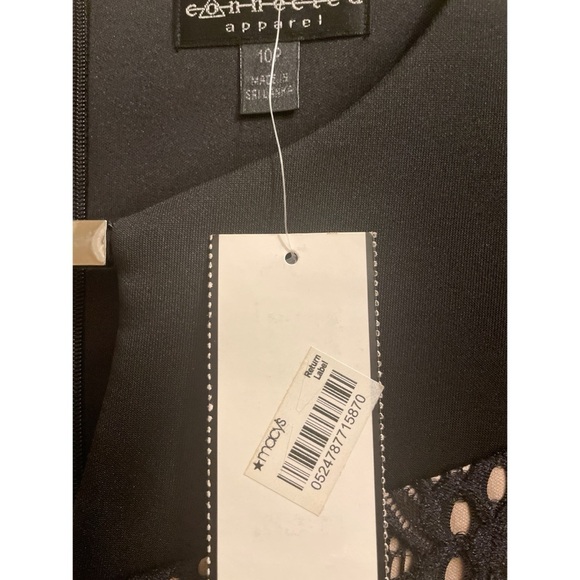 Connected Apparel Black & Beige Lace Front Dress New With Tags Siz… - Picture 4 of 4